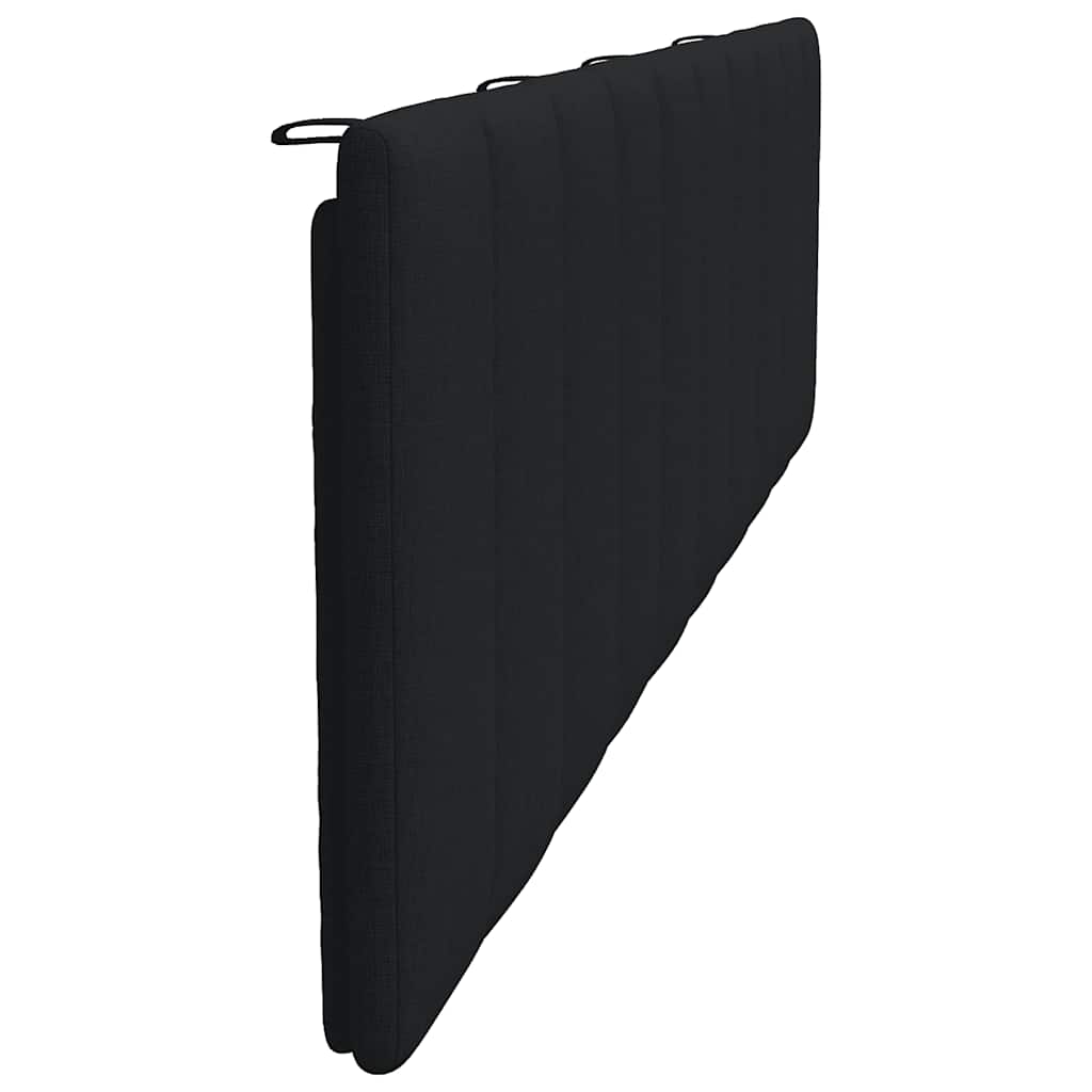 Kopfteil-Kissen "Hanko" Schwarz 200 cm Stoff