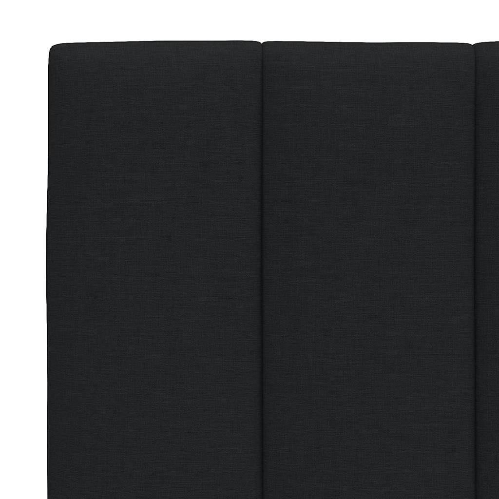 Kopfteil-Kissen "Hanko" Schwarz 200 cm Stoff