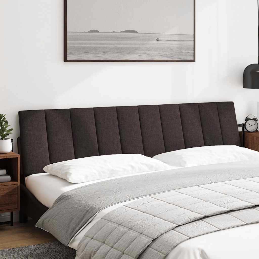 Kopfteil-Kissen "Hanko" Dunkelbraun 200 cm Stoff