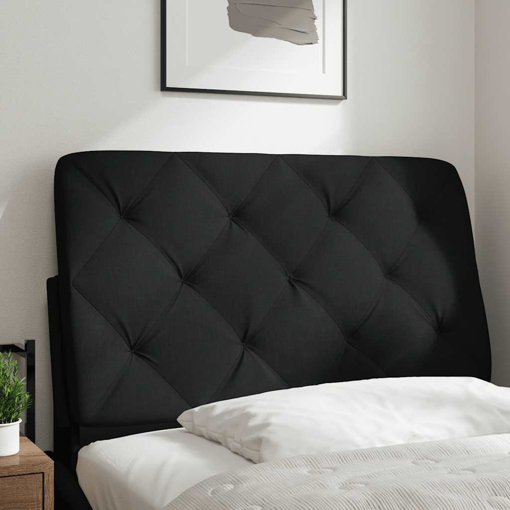 Kopfteil-Kissen Schwarz 80 cm Stoff