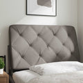 Kopfteil-Kissen Taupe 80 cm Stoff