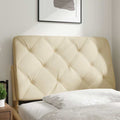 Kopfteil-Kissen Creme 80 cm Stoff