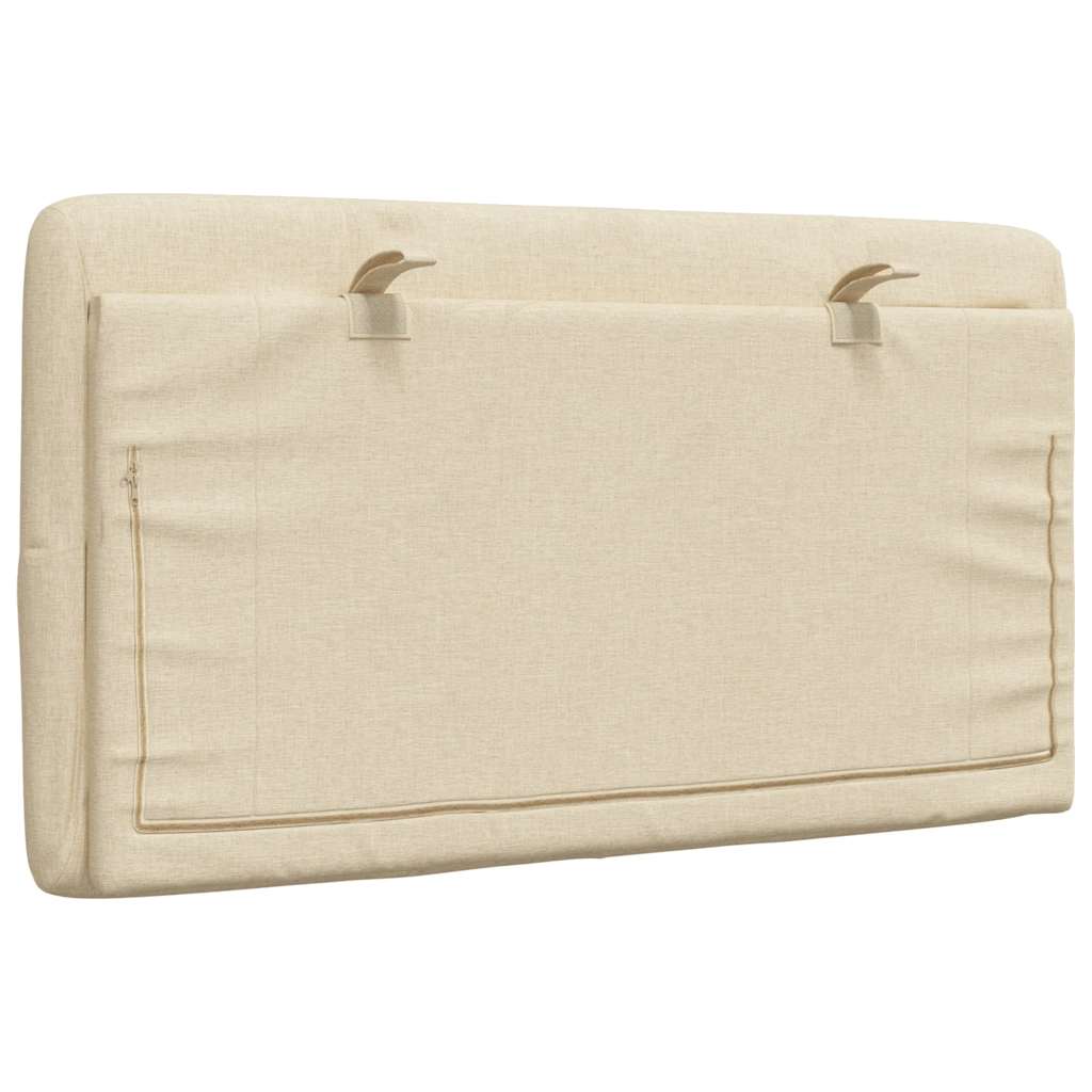 Kopfteil-Kissen Creme 80 cm Stoff