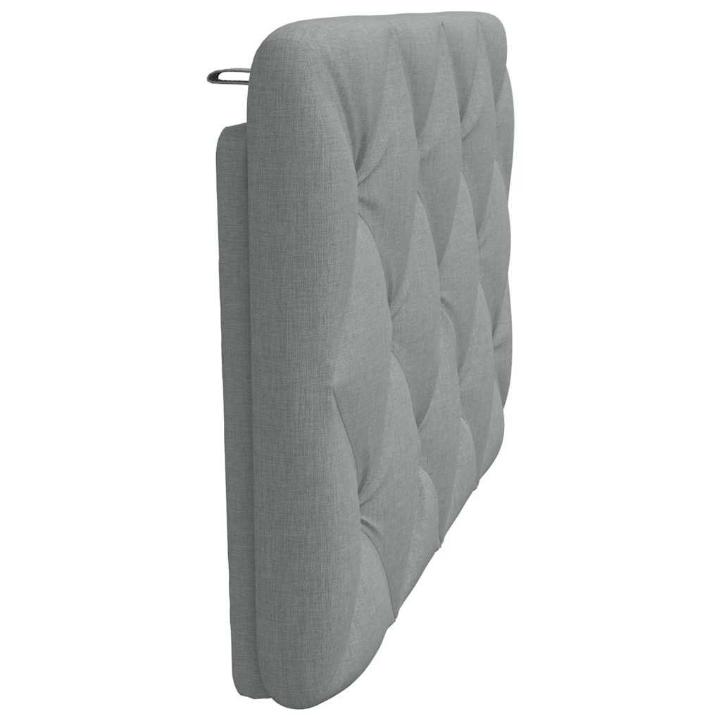 Kopfteil-Kissen Hellgrau 90 cm Stoff