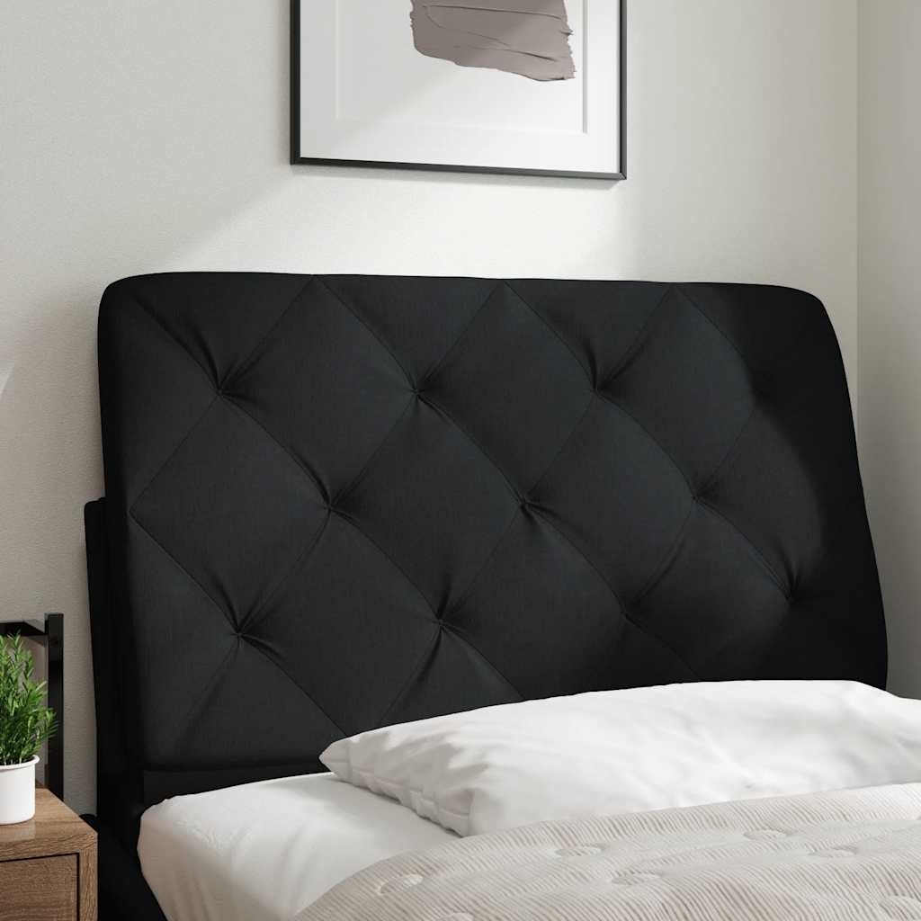 Kopfteil-Kissen Schwarz 90 cm Stoff