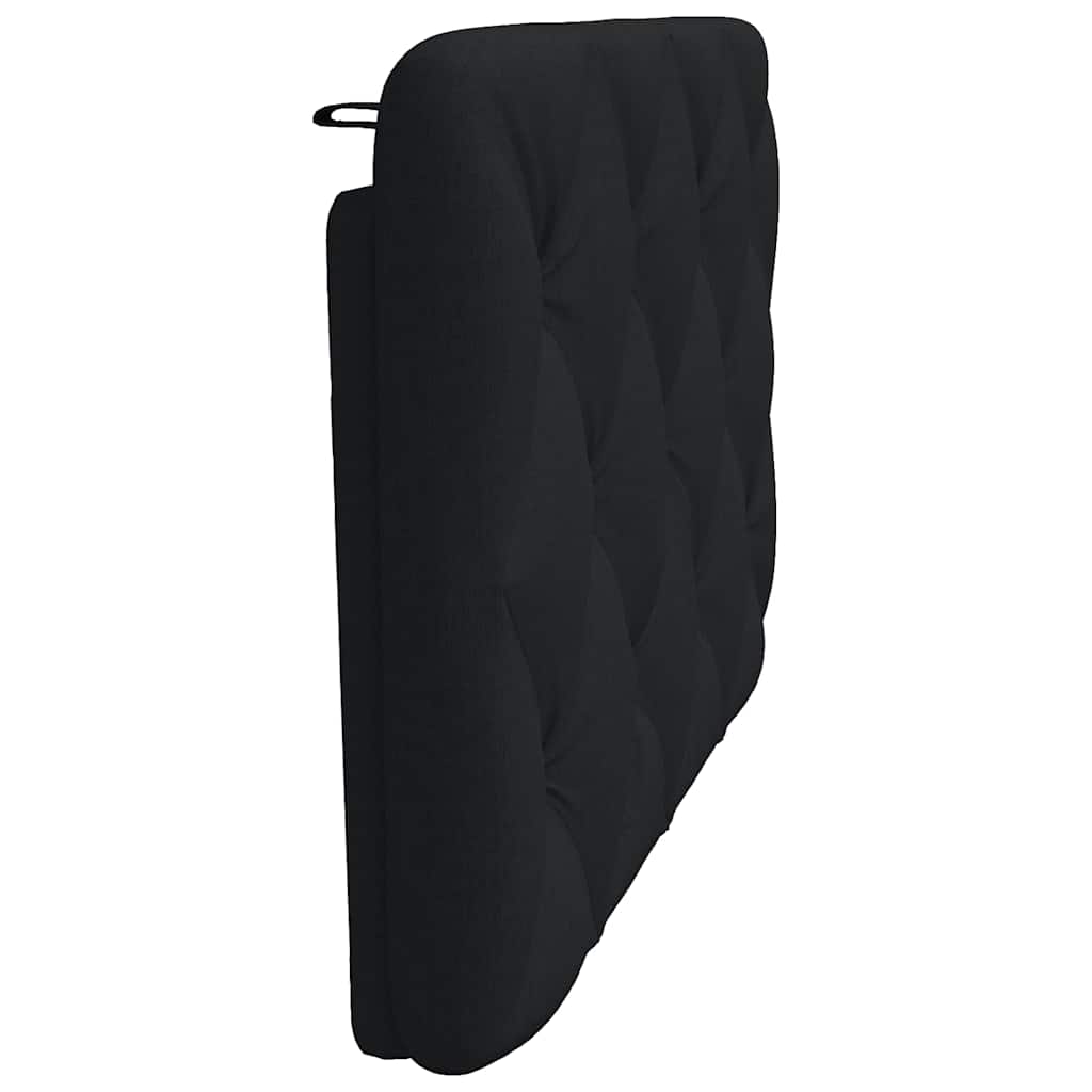 Kopfteil-Kissen Schwarz 90 cm Stoff