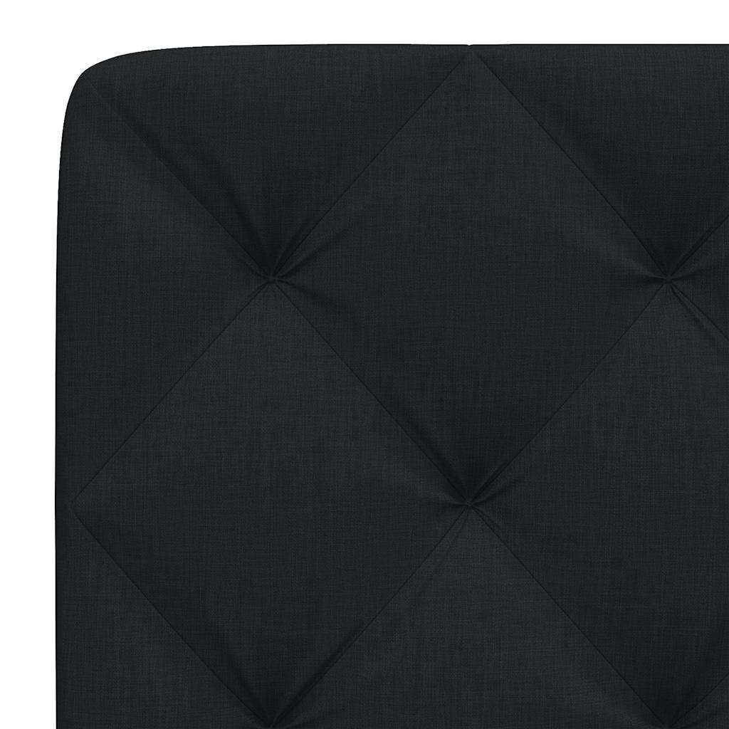 Kopfteil-Kissen Schwarz 90 cm Stoff