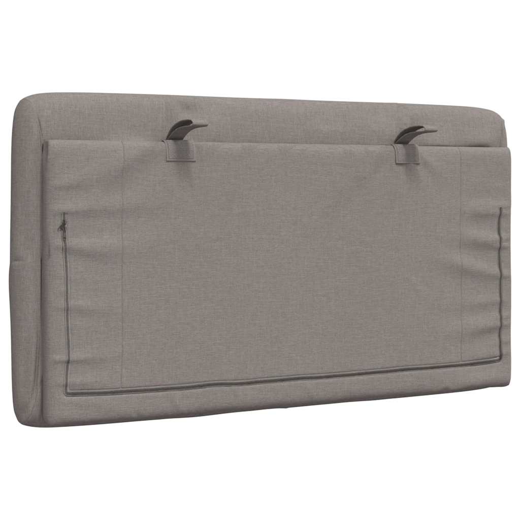 Kopfteil-Kissen Taupe 90 cm Stoff