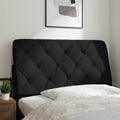 Kopfteil-Kissen Schwarz 100 cm Stoff