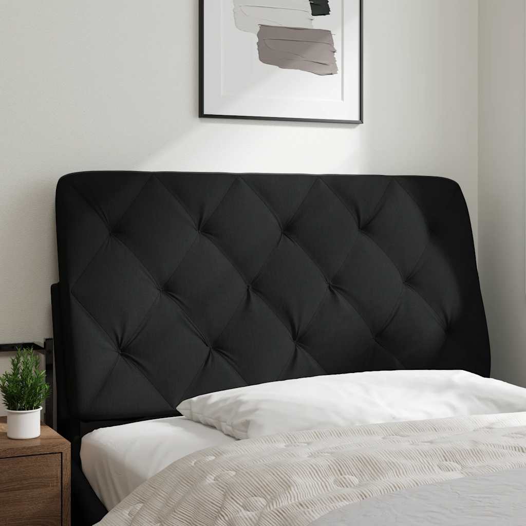 Kopfteil-Kissen Schwarz 100 cm Stoff