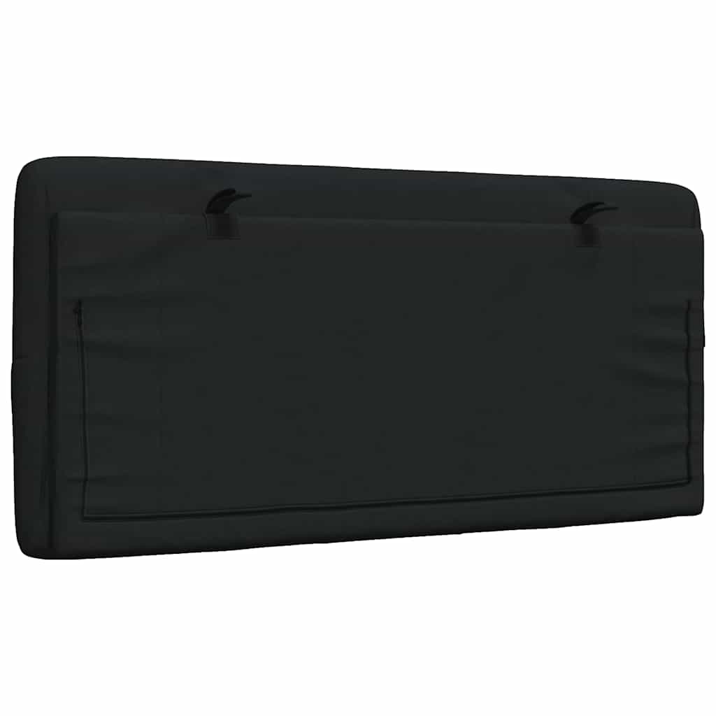 Kopfteil-Kissen Schwarz 100 cm Stoff