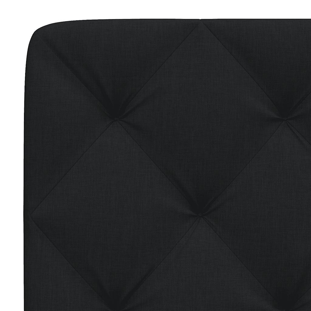 Kopfteil-Kissen Schwarz 100 cm Stoff