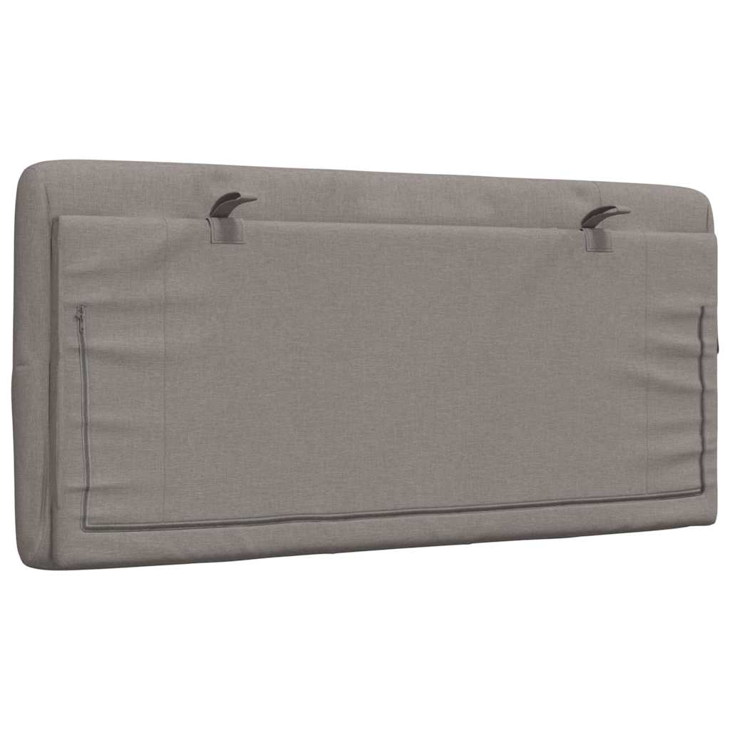 Kopfteil-Kissen Taupe 100 cm Stoff