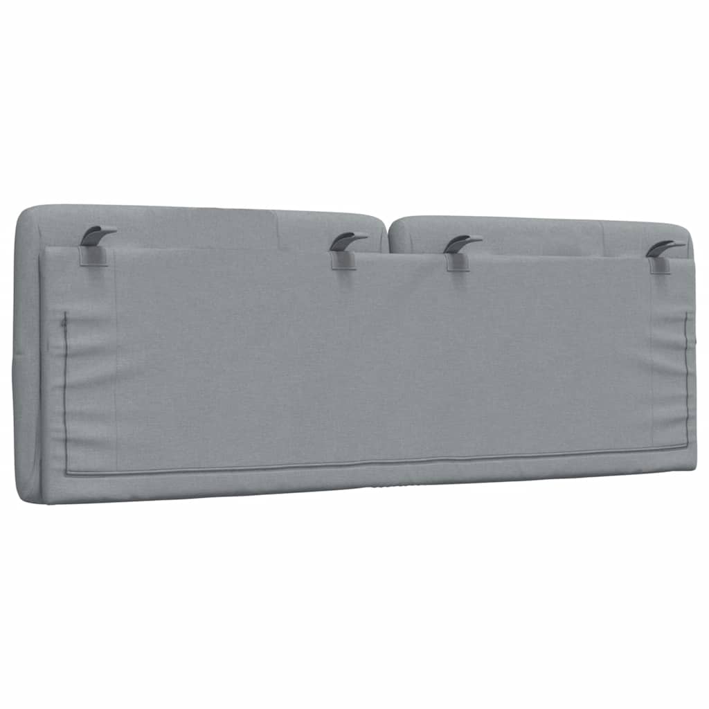 Kopfteil-Kissen Hellgrau 120 cm Stoff