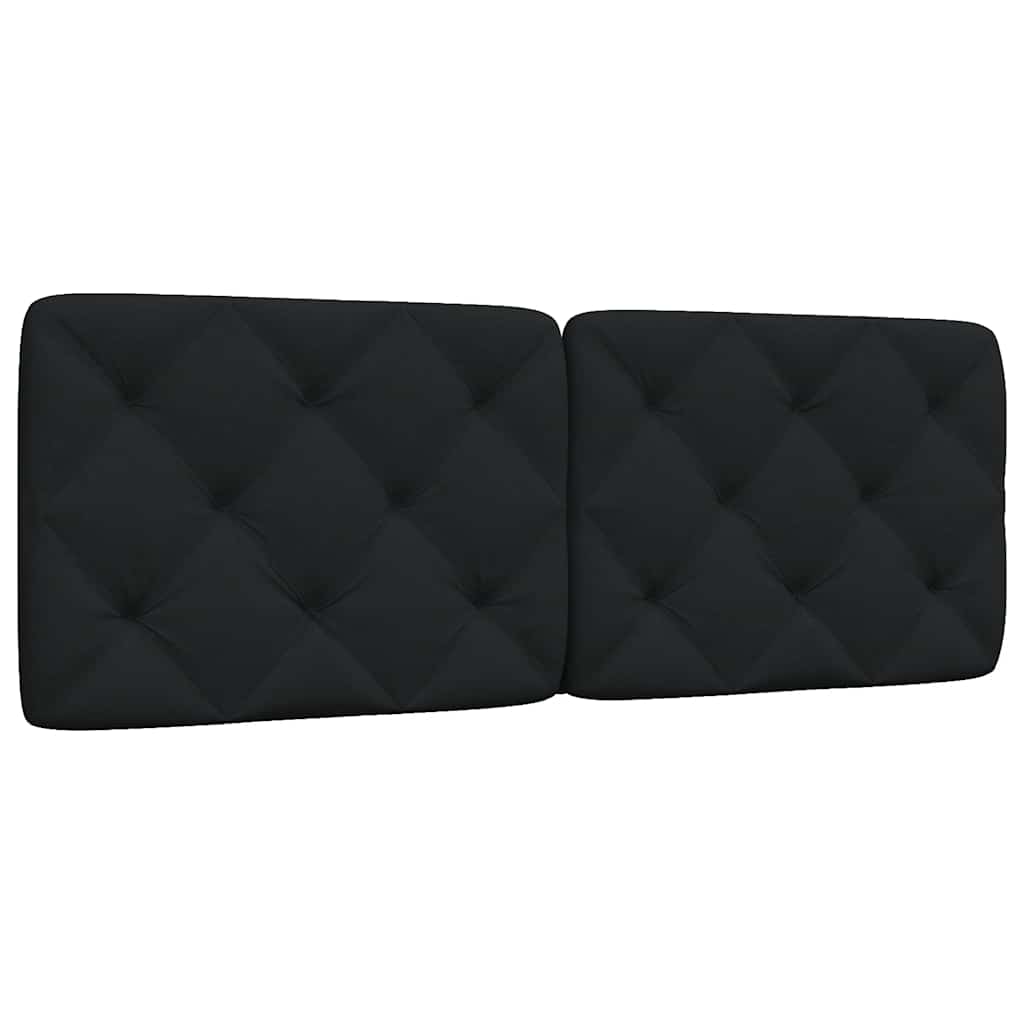 Kopfteil-Kissen Schwarz 120 cm Stoff