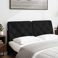 Kopfteil-Kissen Schwarz 120 cm Stoff
