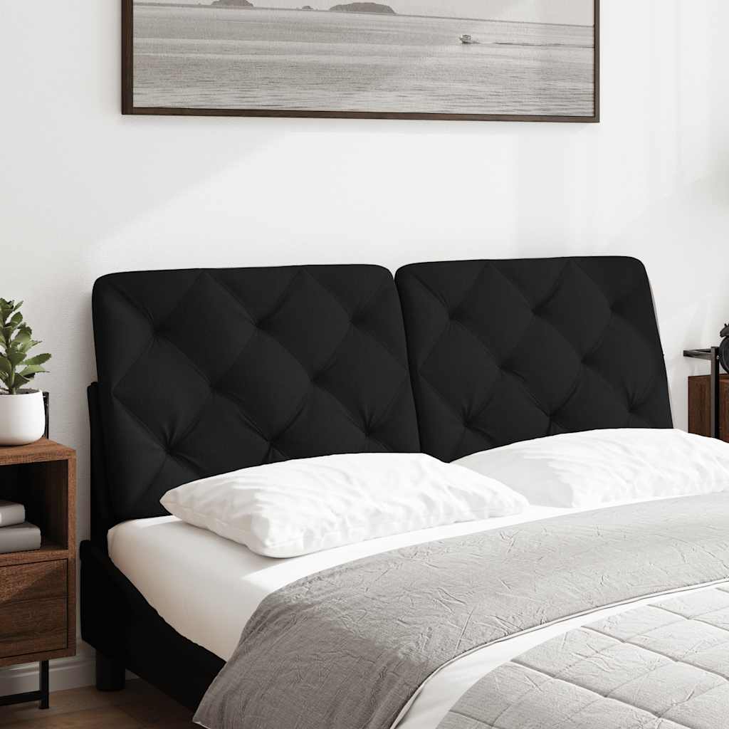 Kopfteil-Kissen Schwarz 120 cm Stoff