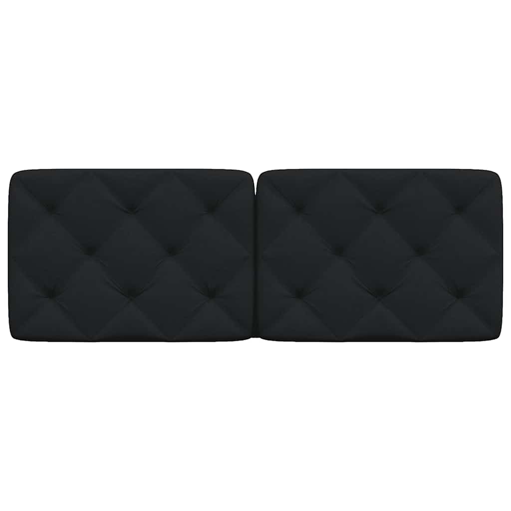 Kopfteil-Kissen Schwarz 120 cm Stoff