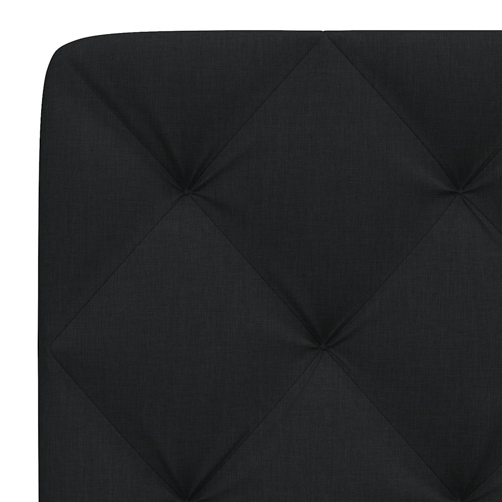 Kopfteil-Kissen Schwarz 120 cm Stoff