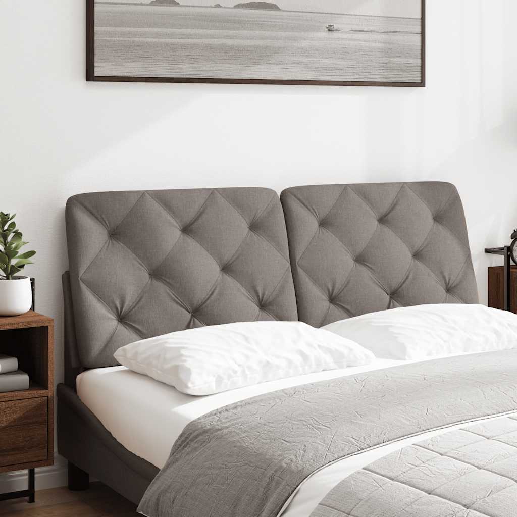 Kopfteil-Kissen Taupe 120 cm Stoff