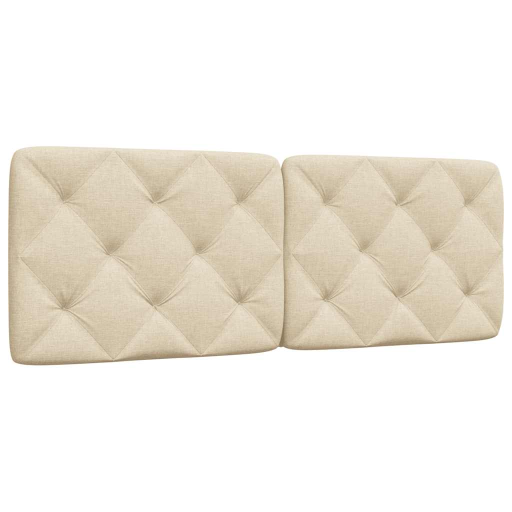 Kopfteil-Kissen Creme 120 cm Stoff