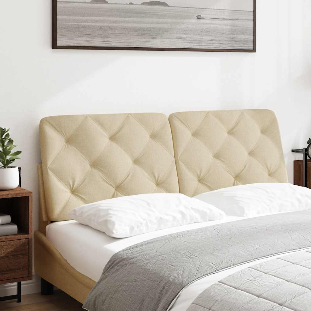 Kopfteil-Kissen Creme 120 cm Stoff