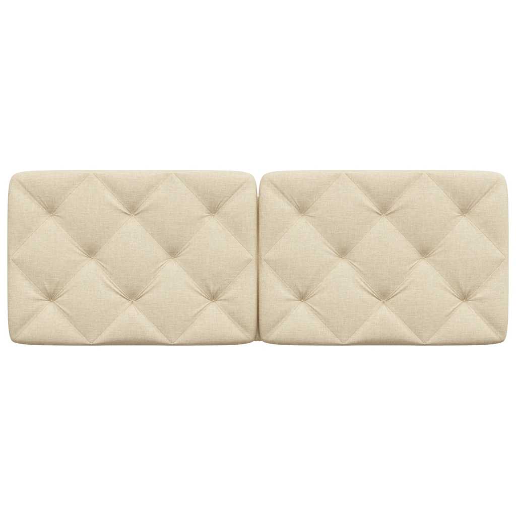Kopfteil-Kissen Creme 120 cm Stoff