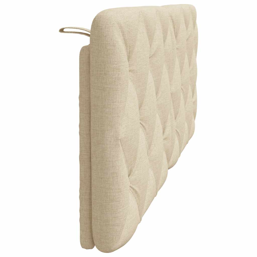 Kopfteil-Kissen Creme 120 cm Stoff