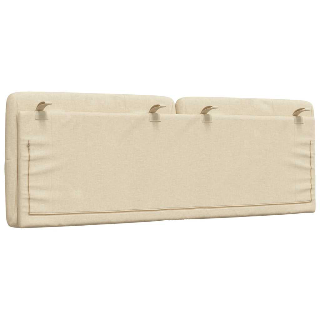 Kopfteil-Kissen Creme 120 cm Stoff