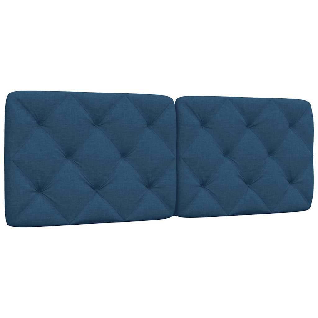 Kopfteil-Kissen Blau 120 cm Stoff
