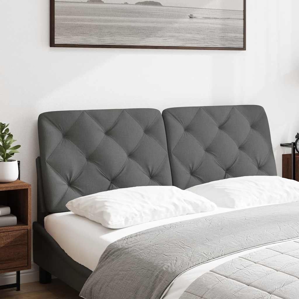 Kopfteil-Kissen Dunkelgrau 140 cm Stoff