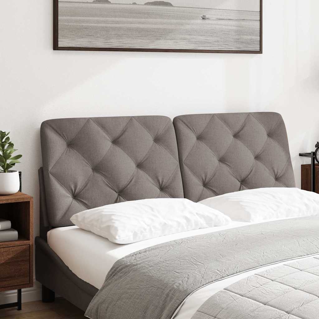 Kopfteil-Kissen Taupe 140 cm Stoff