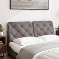 Kopfteil-Kissen Taupe 140 cm Stoff