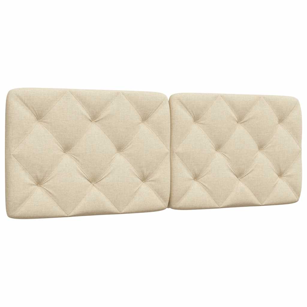 Kopfteil-Kissen Creme 140 cm Stoff