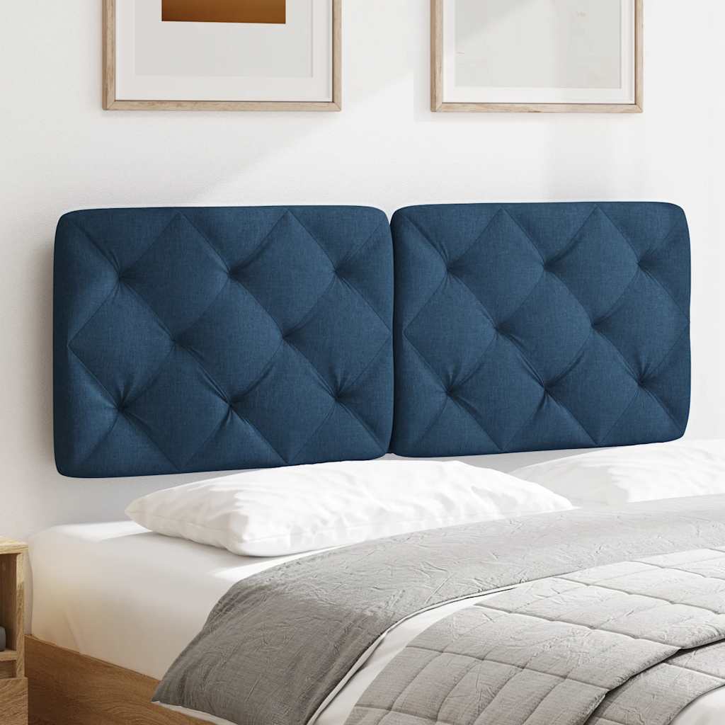 Kopfteil-Kissen Blau 140 cm Stoff