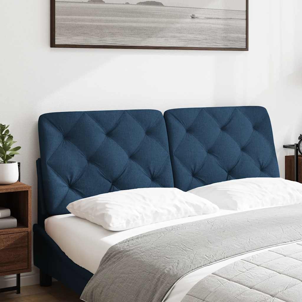 Kopfteil-Kissen Blau 140 cm Stoff