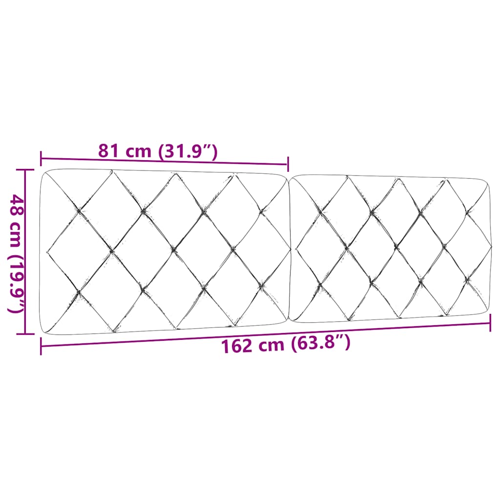 Kopfteil-Kissen Hellgrau 160 cm Stoff