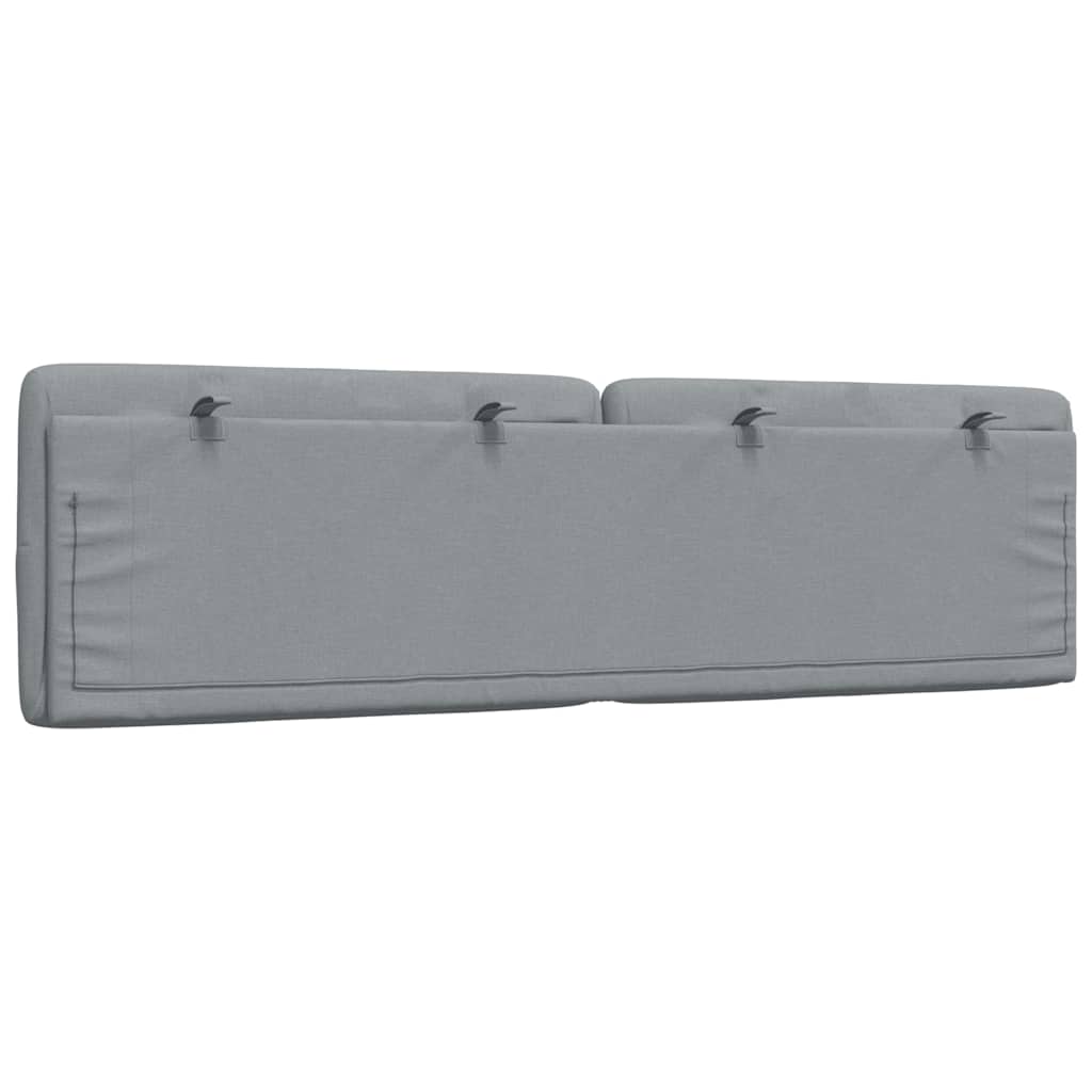 Kopfteil-Kissen Hellgrau 180 cm Stoff