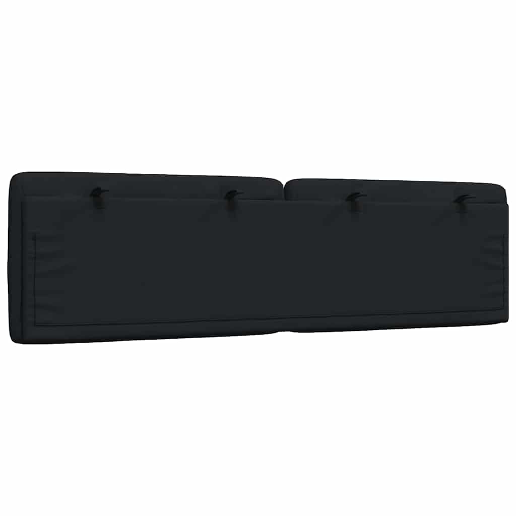 Kopfteil-Kissen Schwarz 180 cm Stoff