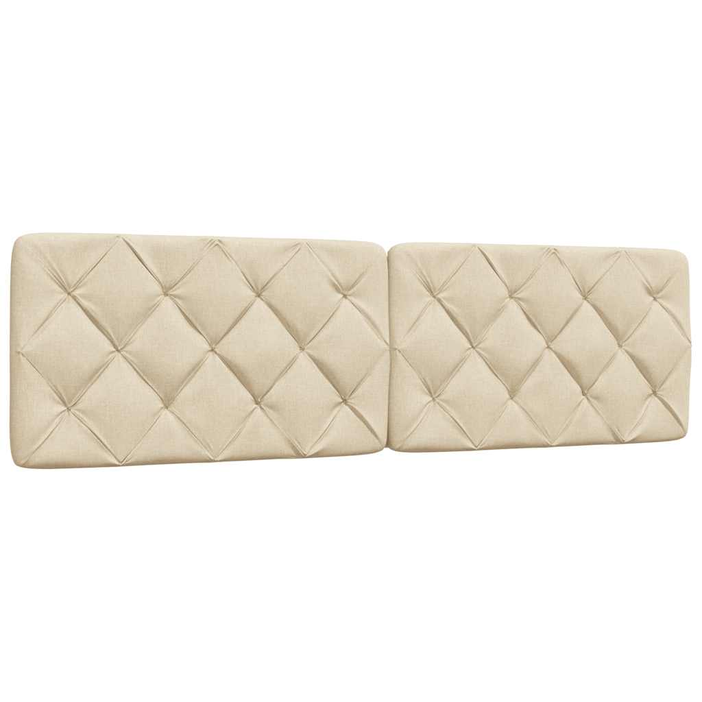 Kopfteil-Kissen Creme 180 cm Stoff