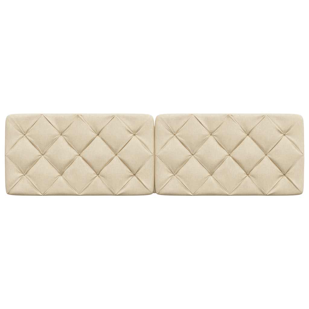 Kopfteil-Kissen Creme 180 cm Stoff