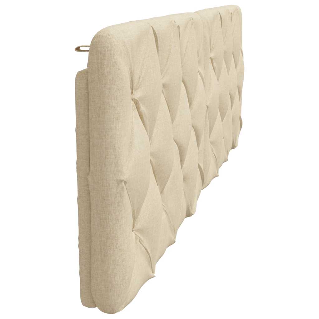 Kopfteil-Kissen Creme 180 cm Stoff