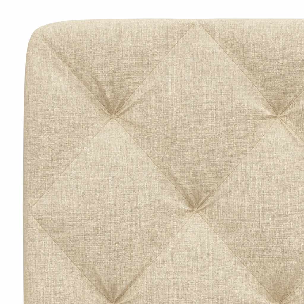 Kopfteil-Kissen Creme 180 cm Stoff