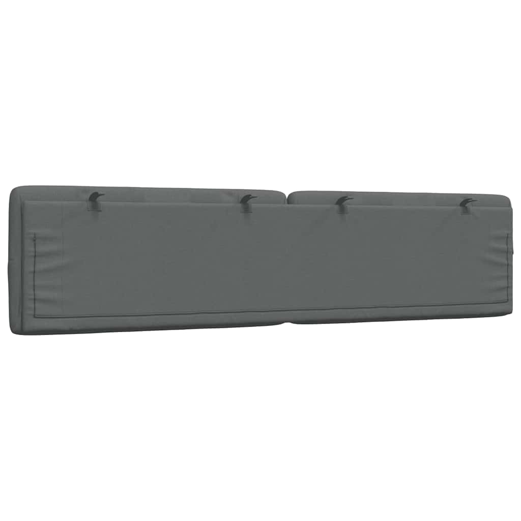 Kopfteil-Kissen Dunkelgrau 200 cm Stoff