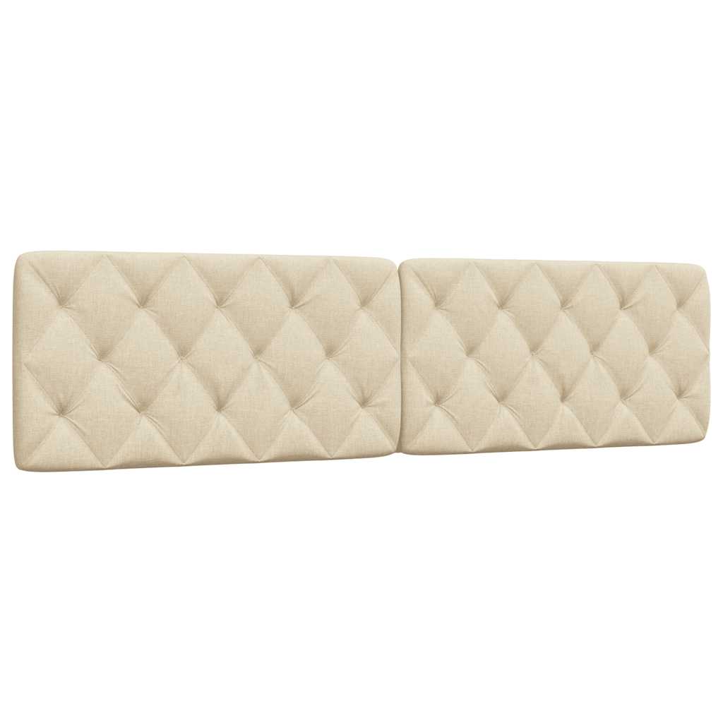 Kopfteil-Kissen Creme 200 cm Stoff