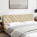 Kopfteil-Kissen Creme 200 cm Stoff