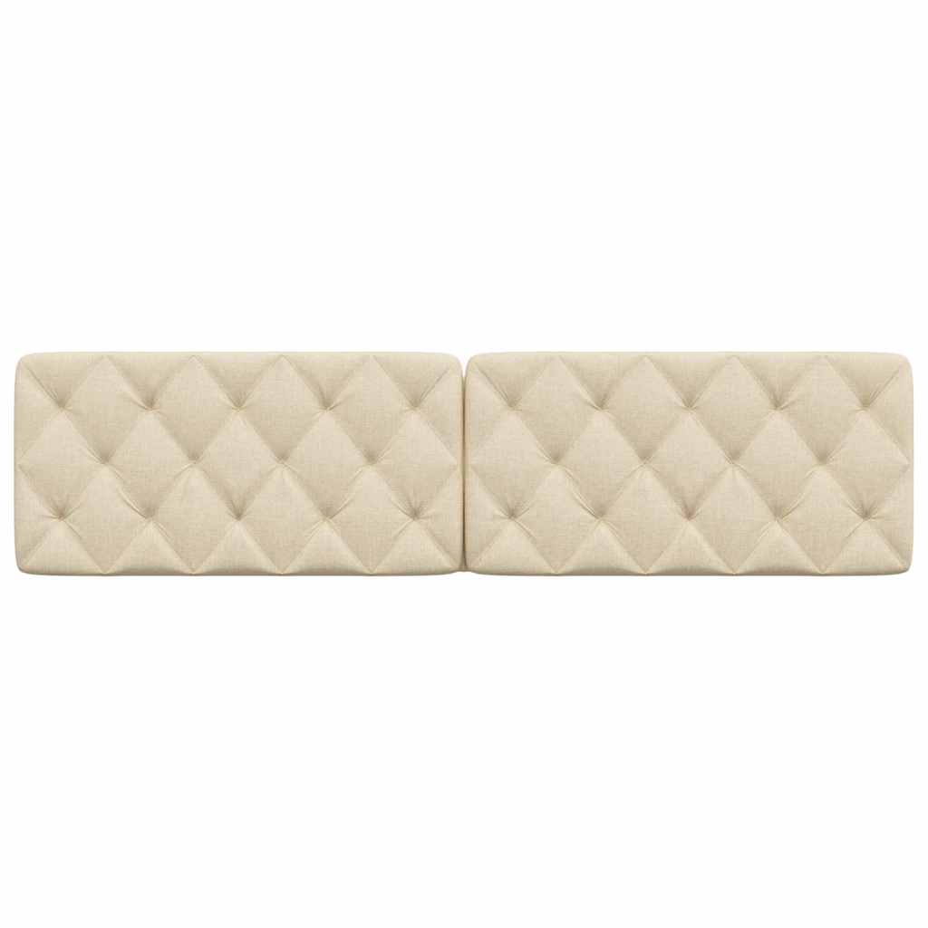 Kopfteil-Kissen Creme 200 cm Stoff