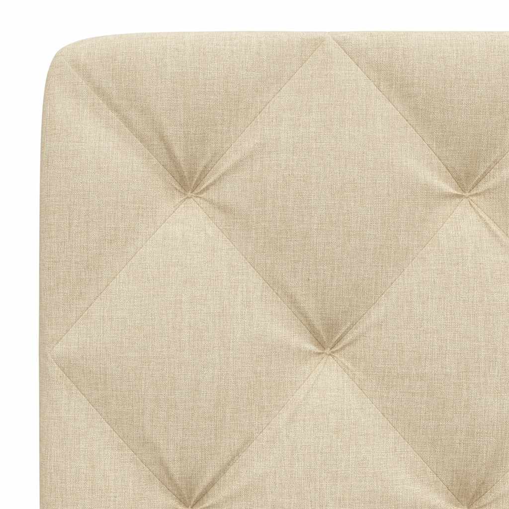 Kopfteil-Kissen Creme 200 cm Stoff