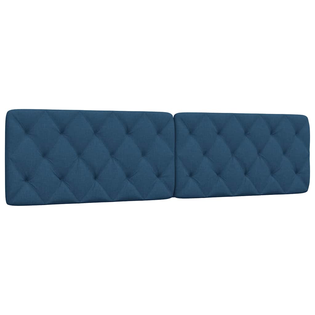 Kopfteil-Kissen Blau 200 cm Stoff