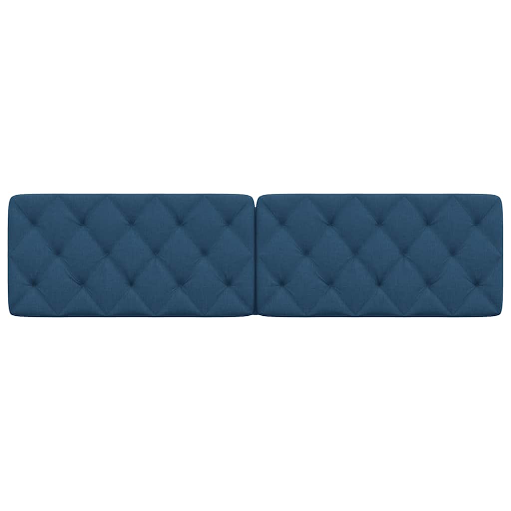 Kopfteil-Kissen Blau 200 cm Stoff